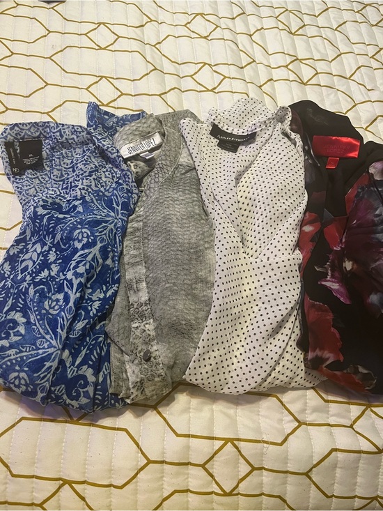 Jennifer Lopez Tops - Lot of 4 XL blouses, sheer lightweight